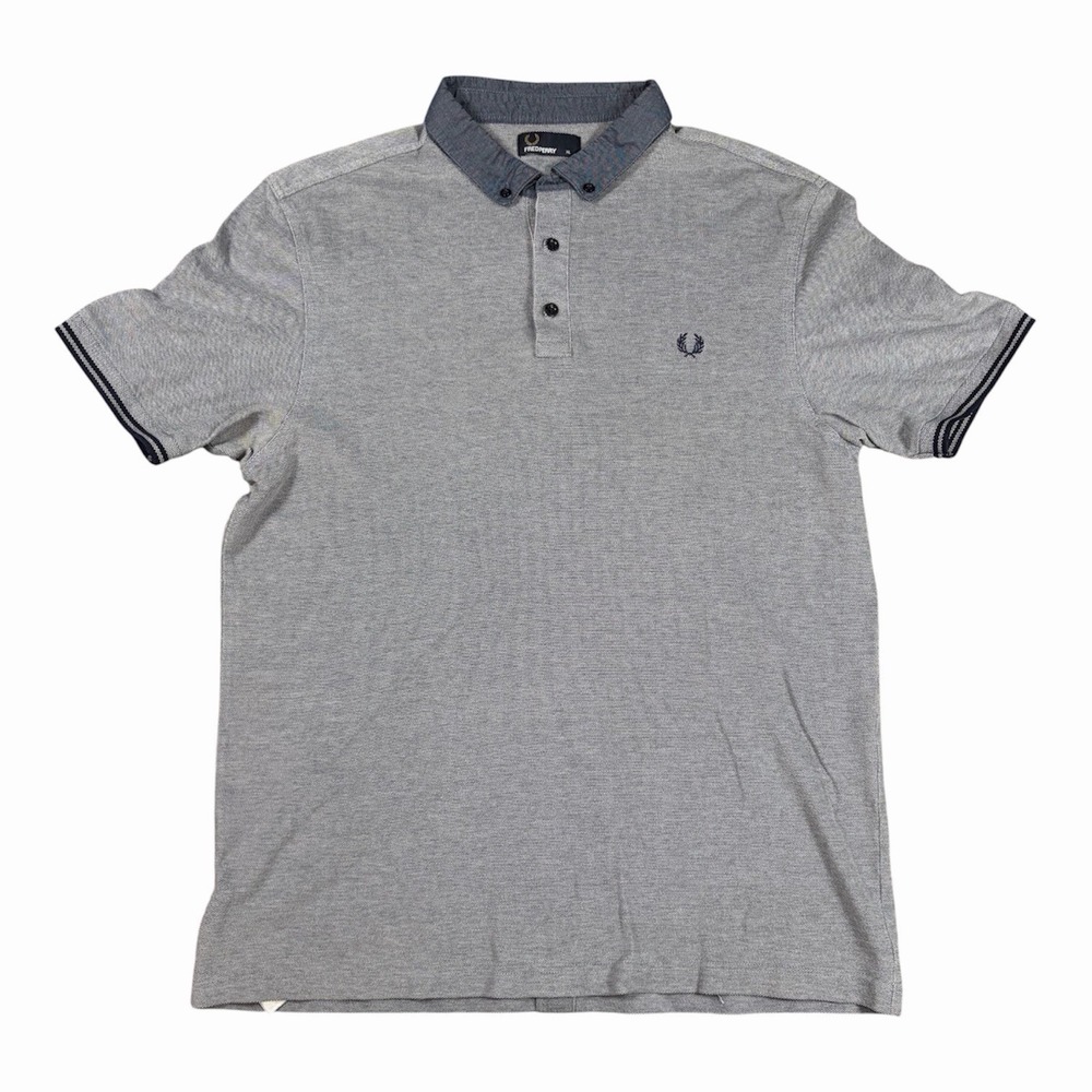 Fred Perry Men's Polo Shirt Gray XL Short Sleeve Oxford Golf